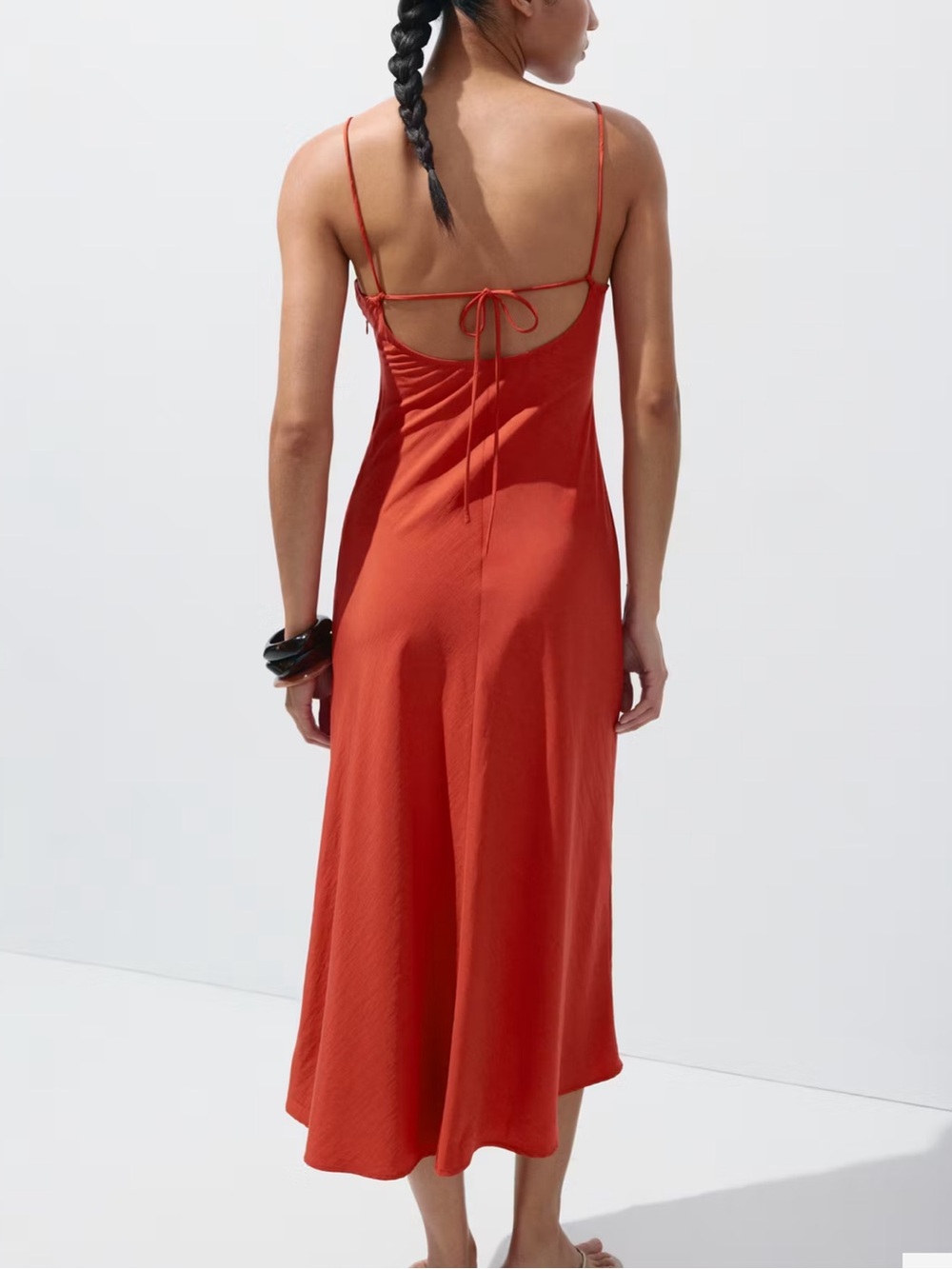 MANGO - MIDI DRESS WITH A WRAP NECKLINE
